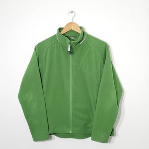 Green Tadoussac Quebec Soft Fleece Cozy Warm Zipper Pockets Lightweight Unisex